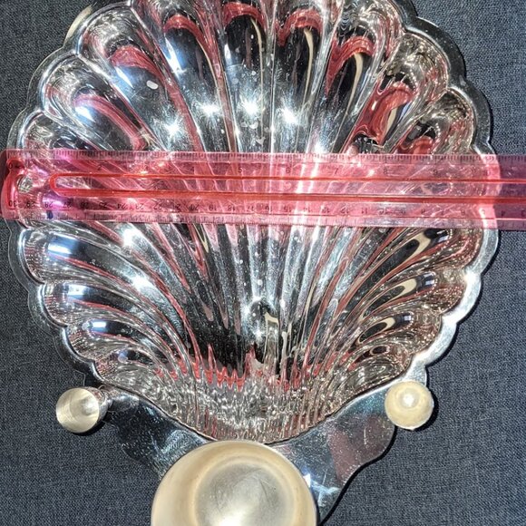 F. B. Rogers Silver Plated Shell Shaped Footed Bowl Shrimp Appetizer Server Vtg - Picture 3 of 6